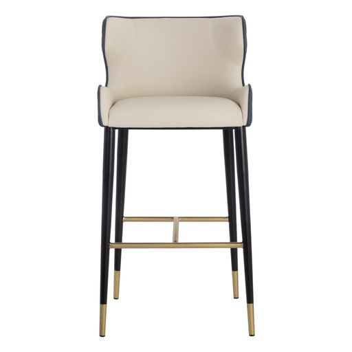 Sunpan Gianni Barstool - Dillon Cream-Dillon Thunder / Dillon Stratus-Dillon Black