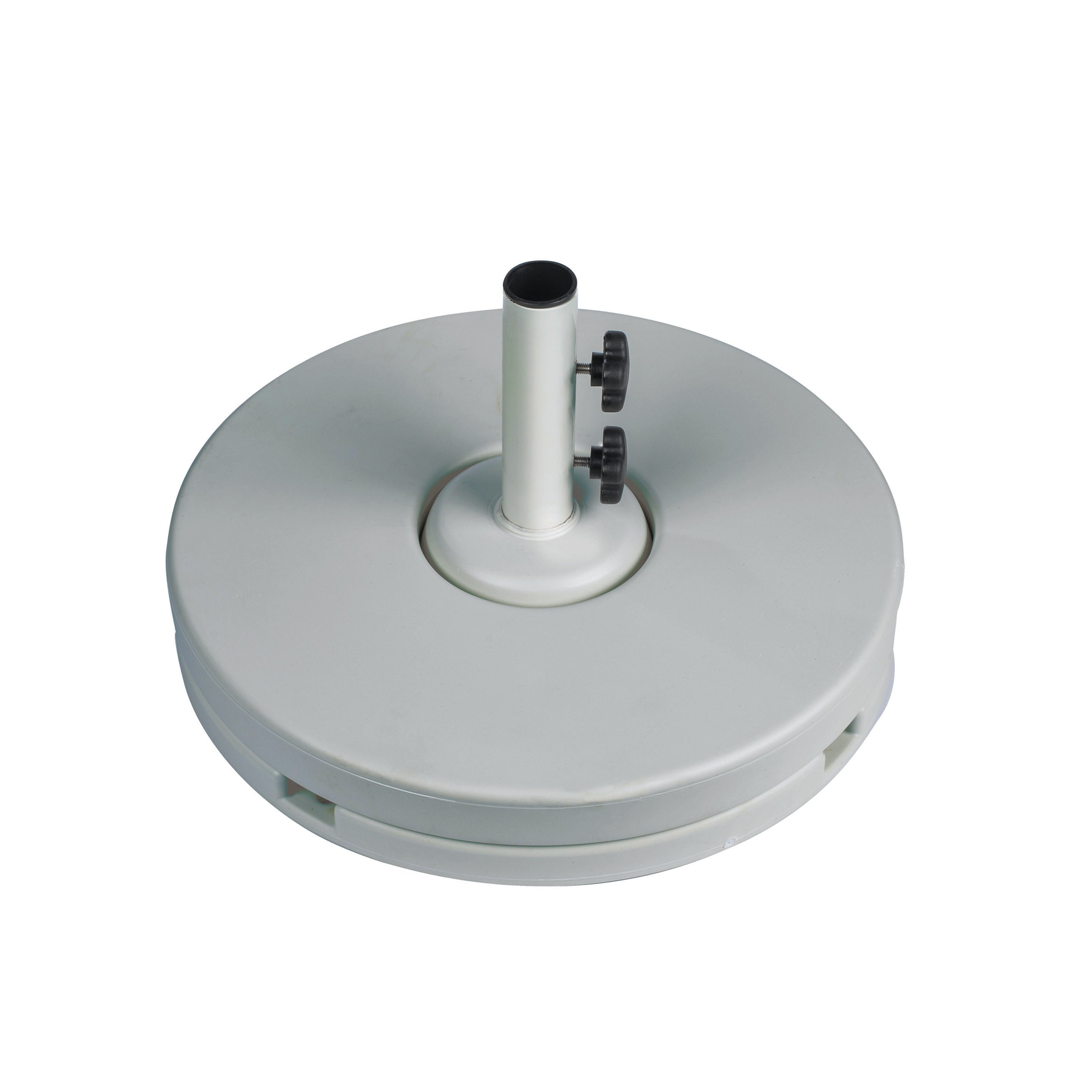 BFM Seating 70 pound - 20" Diameter Resin Coated Concrete Base In Black/White/Bronze/Silver Mist Plastic Base