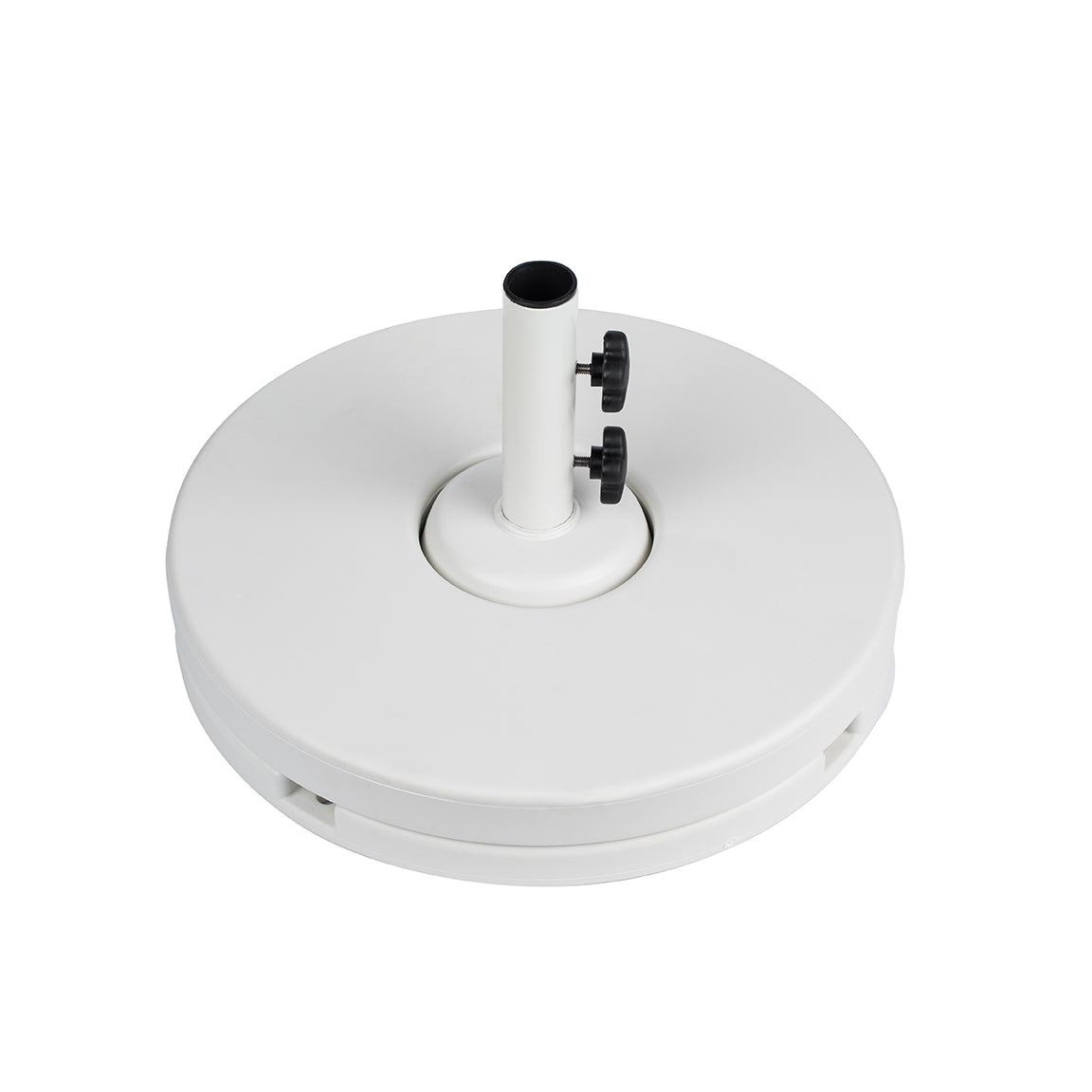 BFM Seating 70 pound - 20" Diameter Resin Coated Concrete Base In Black/White/Bronze/Silver Mist Plastic Base