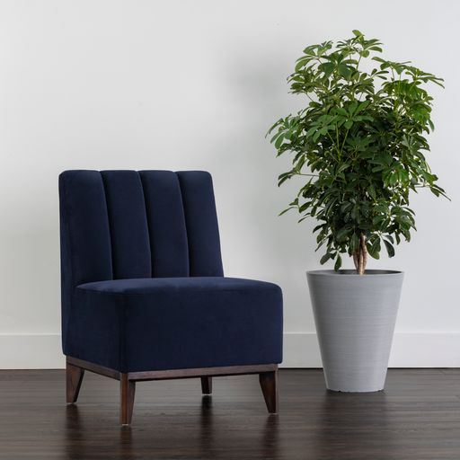 Sunpan Kosovo Modular Banquette - Single Seat in Abbington Navy / Polo Club Stone