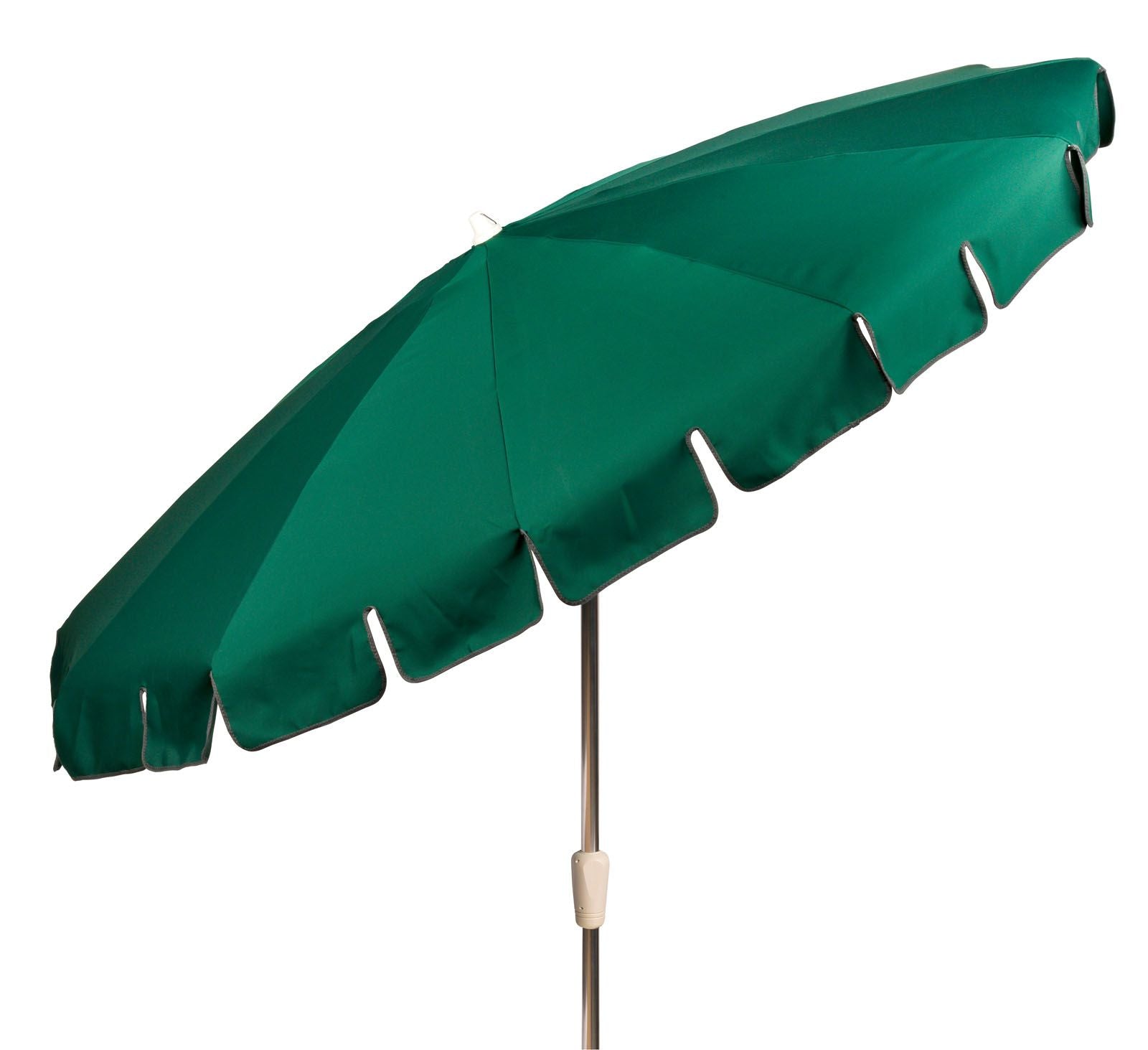 Woodard 8.5' 12-Rib Conventional Double V Cut Valance with Auto-Tilt, Beach Bum Creamsicle (Grade A), Almond - Free-Standing Market Base - 3/8” x 24 1/2” Round Steel‡, 21” Cast Aluminum Umbrella Base, Umbrella, Aluminum, Fabric, Square, 4 Legs, Outdoor