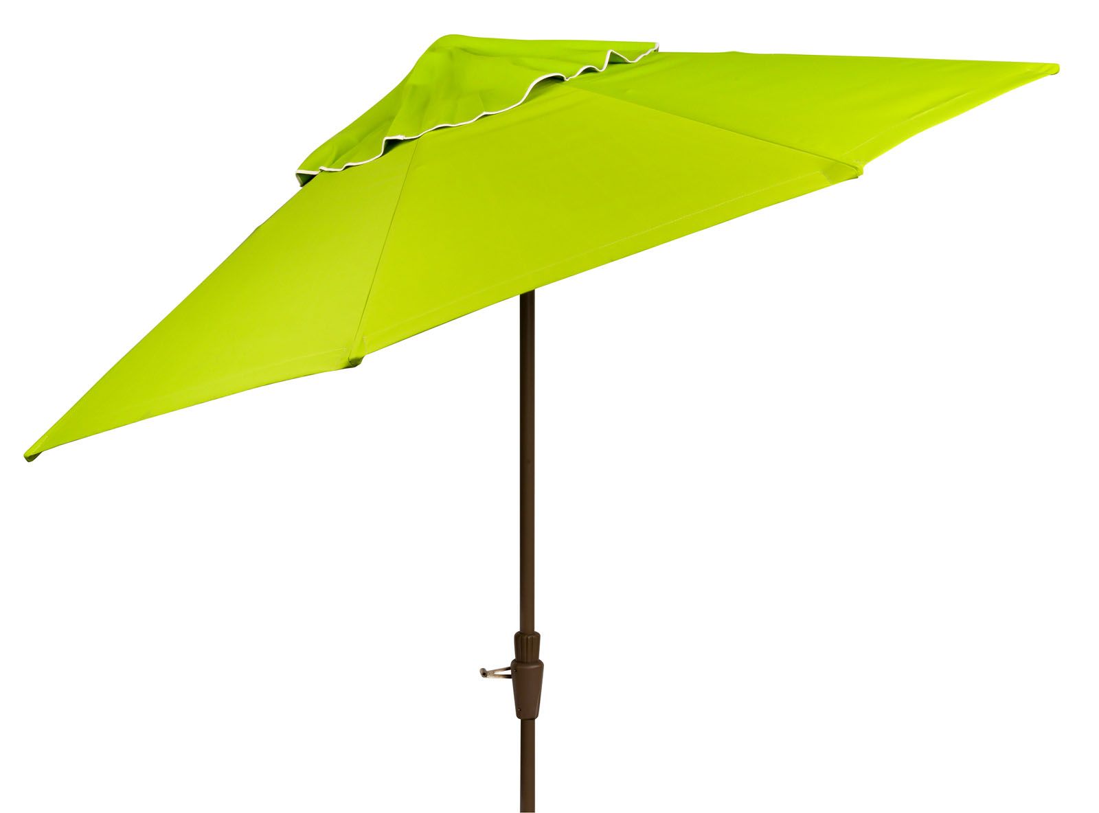 Woodard 9' Aluminum Market Umbrella with Collar-Tilt, Beach Bum Creamsicle (Grade A), Almond - Free-Standing Market Base - 3/8” x 24 1/2” Round Steel‡, 21” Cast Aluminum Umbrella Base, Umbrella, Aluminum, Fabric, Square, 4 Legs, Outdoor