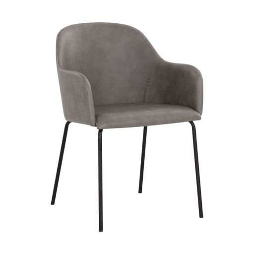 Sunpan Hensley Dining Armchair in Dark Teal / Dawn Grey / Hazelnut / Mina Warm Grey