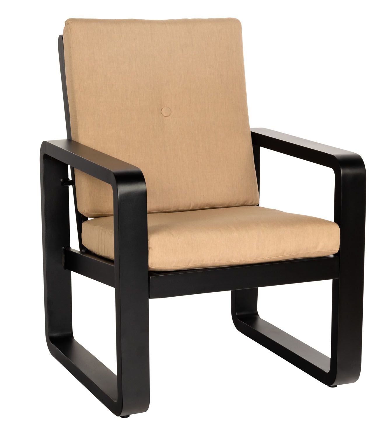 Woodard Vale Dining Armchair, Aged Teak, No Cushion, Grade A Fabric, Dining Chairs, Aluminum, Square, Frame, Outdoor