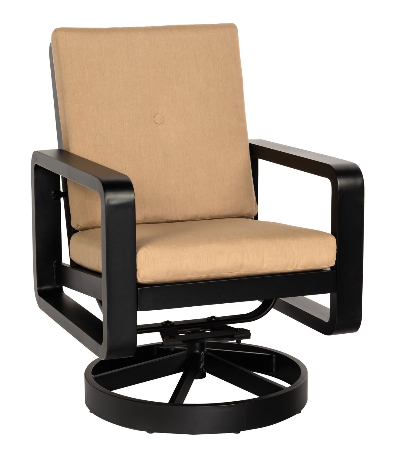 Woodard Vale Swivel Rocking Dining Armchair, Aged Teak, No Cushion, Grade A Fabric, Dining Chairs, Aluminum, Rectangular, Rocking Chair Legs, Outdoor