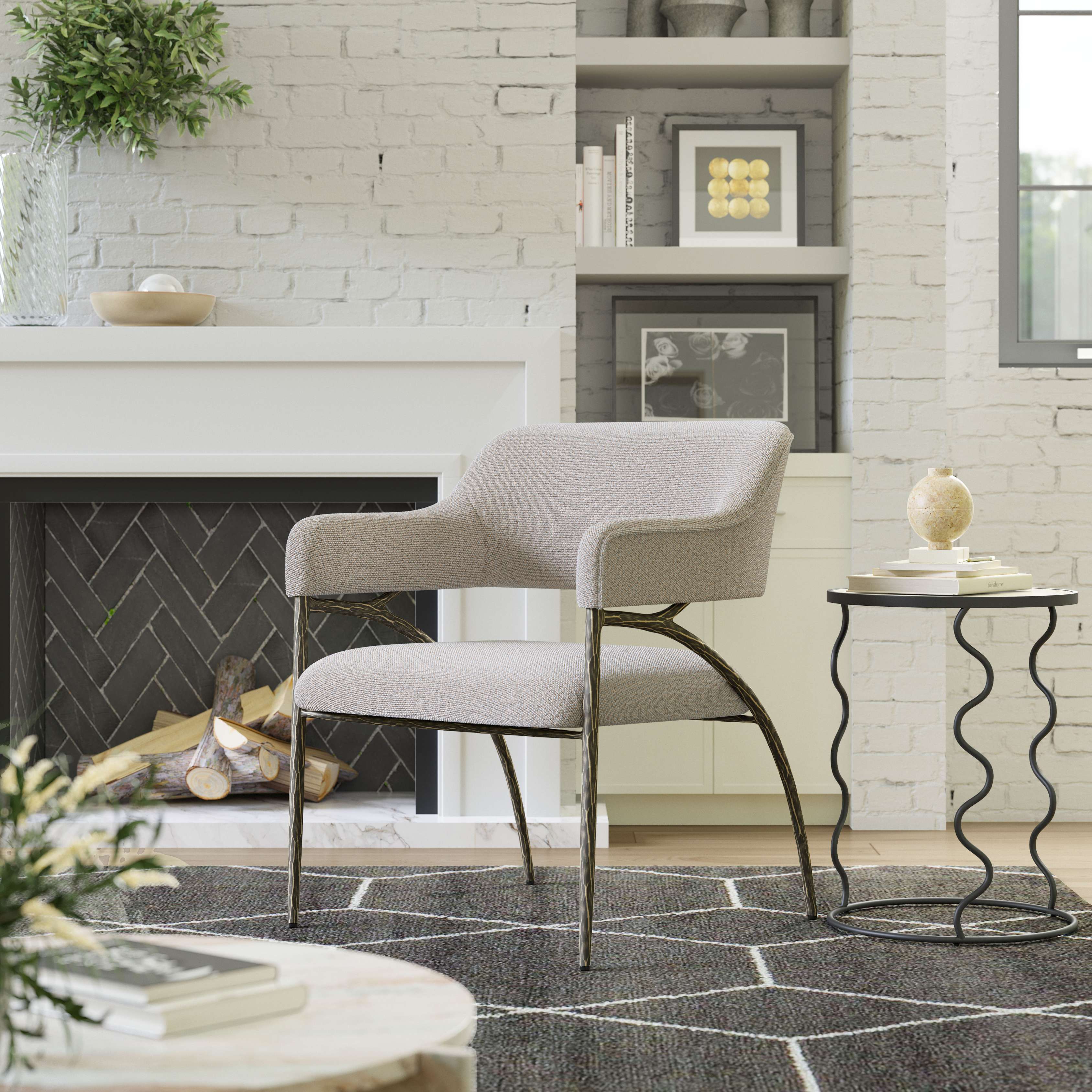 Norrebro Accent Chair Beige Frost