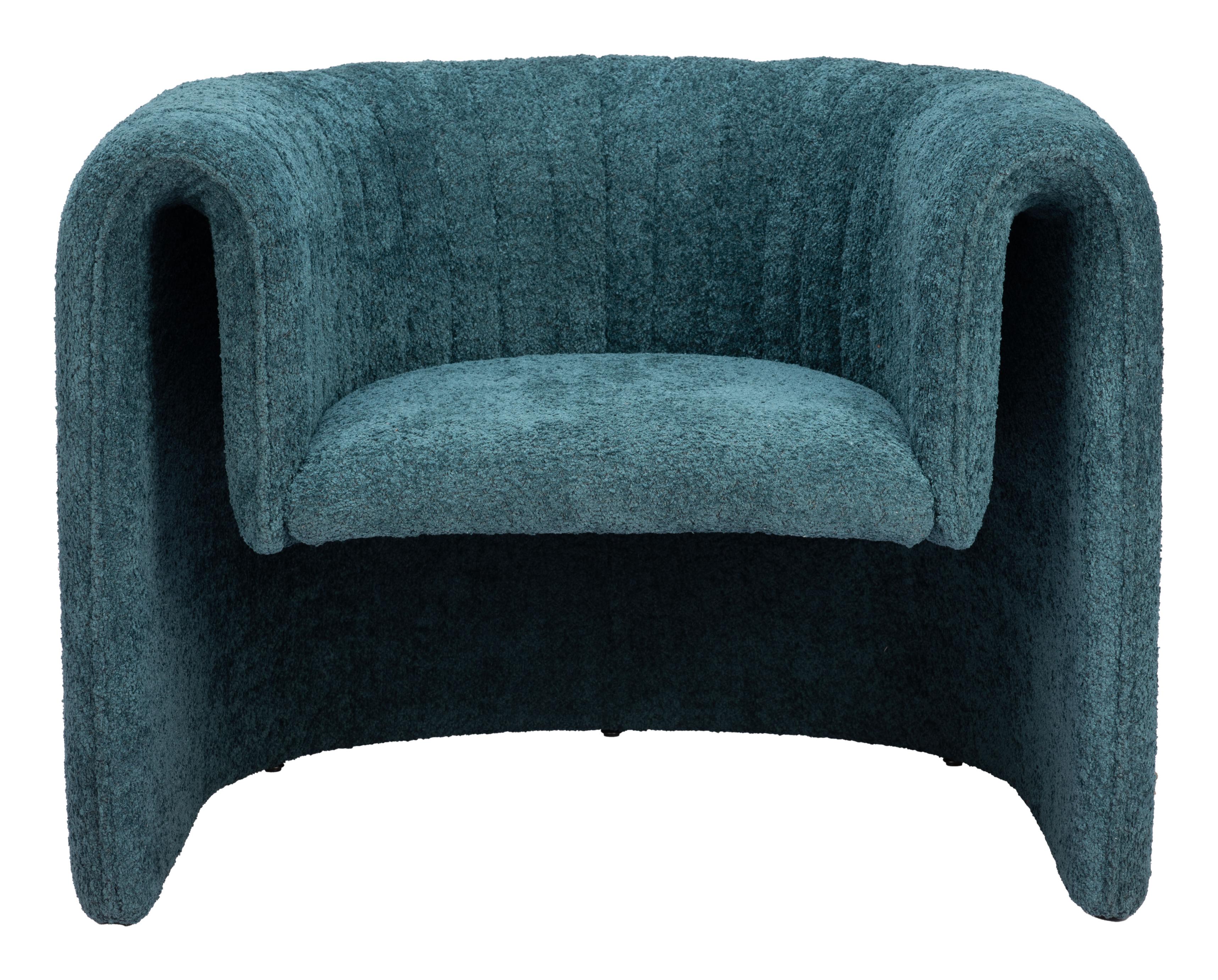 Zuo Modern Viana Accent Chair in Burnt Orange/Aquamarine