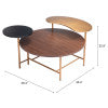 Zuo Modern Viken Coffee Table Multicolor