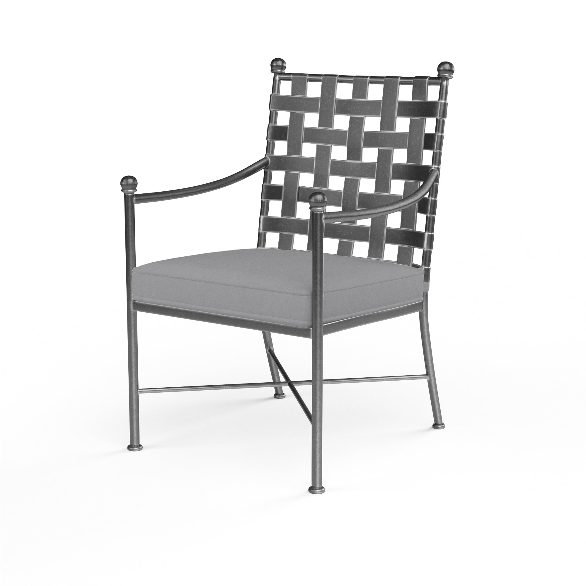 Sunset West Provence Wrought Iron Dining Chair With Cushion