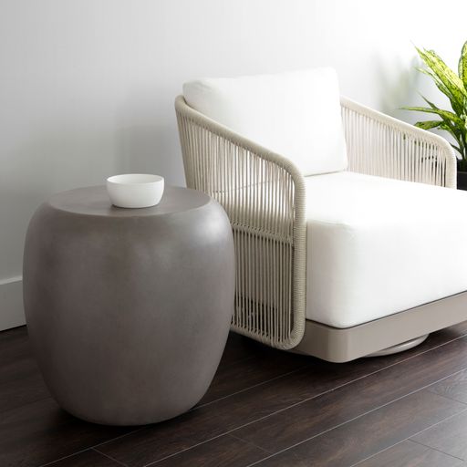 Sunpan Iolite End Table in Black / Grey / White