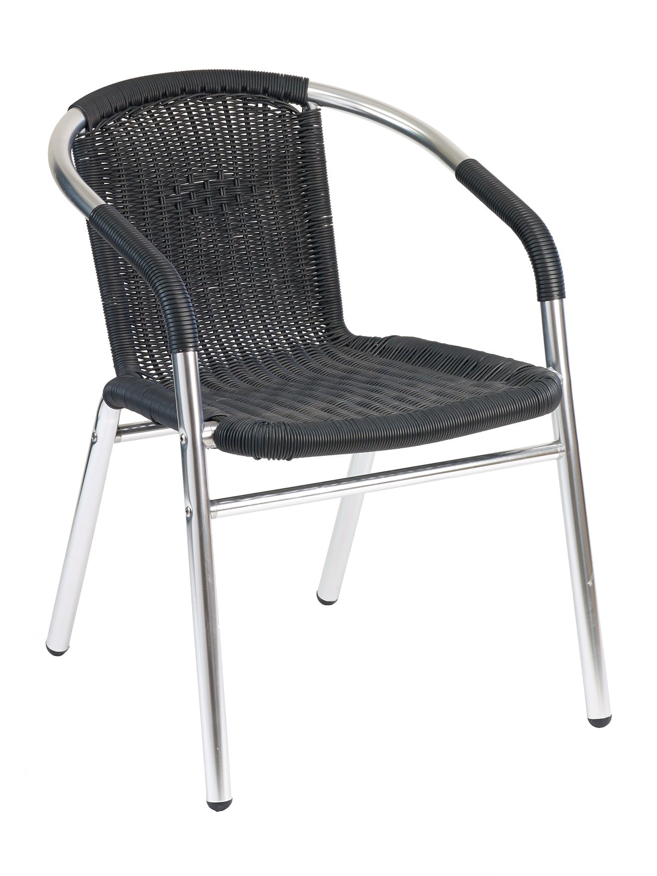 Florida Seating Anodized Aluminum Frame Arm Chair with PE Wired Filament Weave - W-21