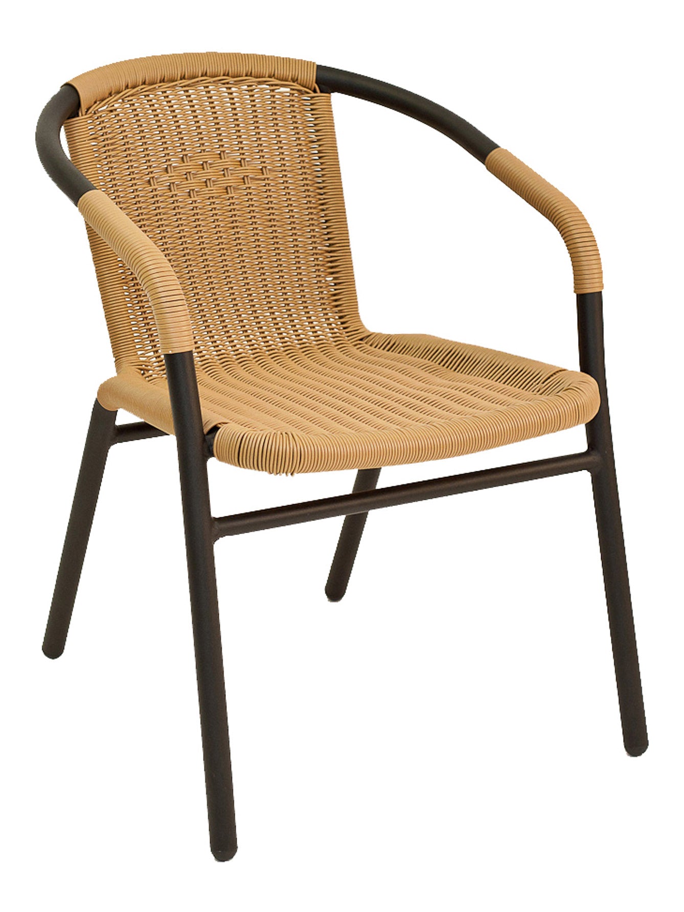 Florida Seating Anodized Aluminum Frame Arm Chair with PE Wired Filament Weave - W-21