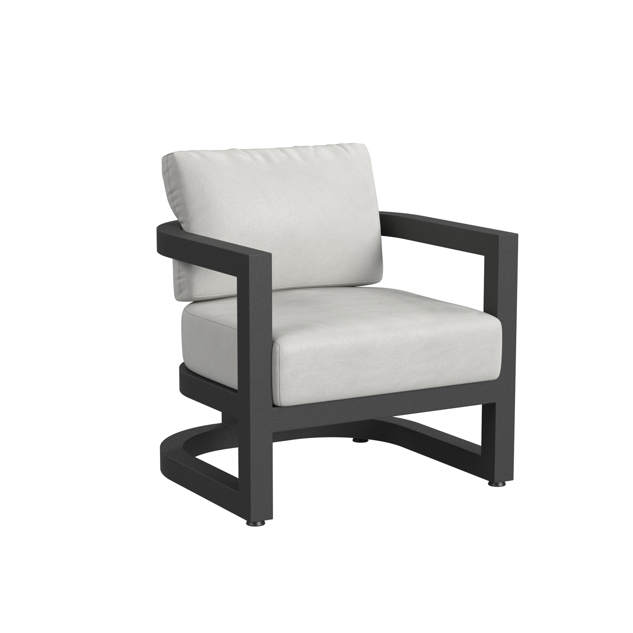 Sunset West Malibu Club Chair in Cast Silver - No Welt