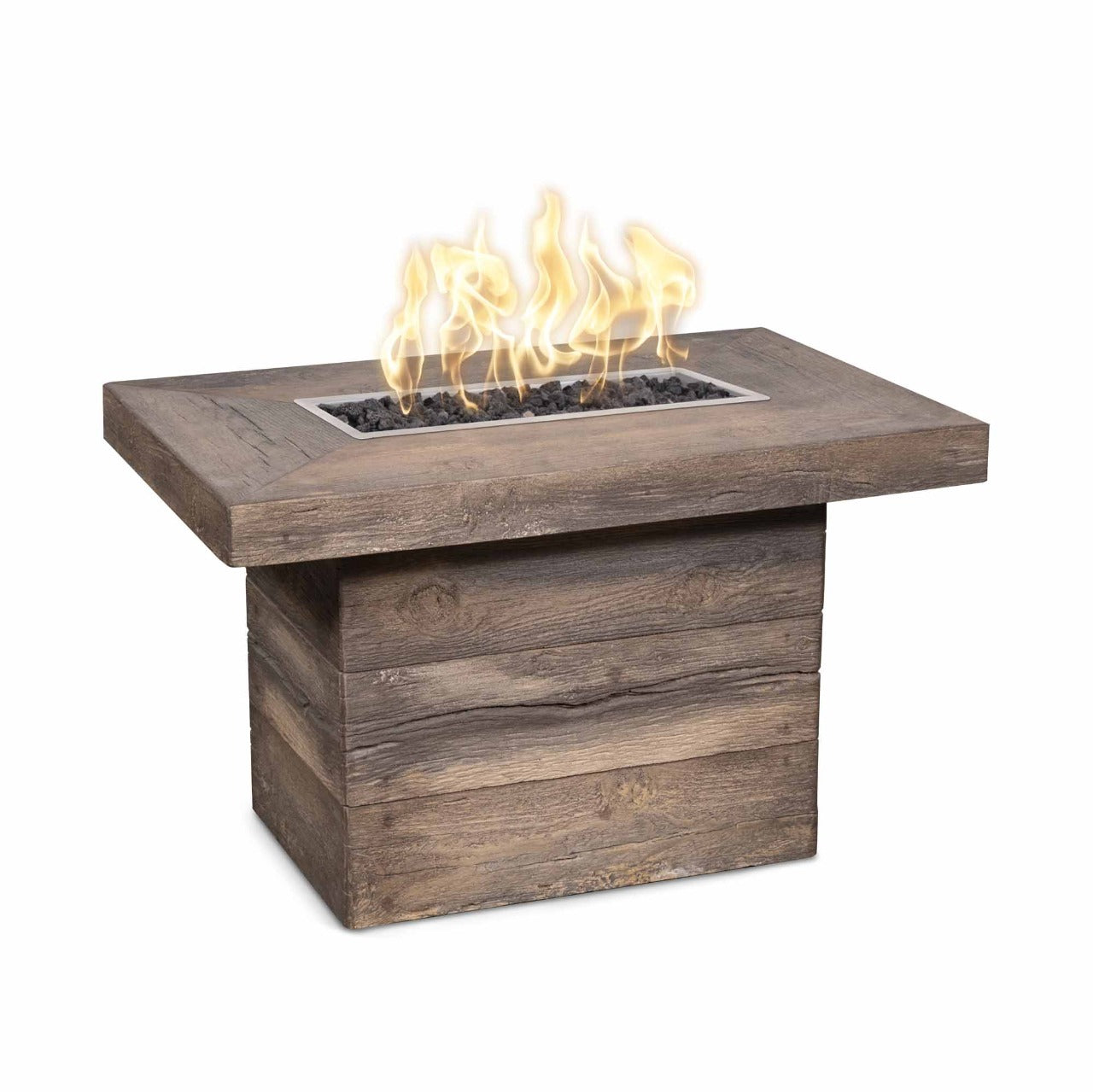The Outdoor Plus 36" Alberta Fire Pit Wood Grain Concrete