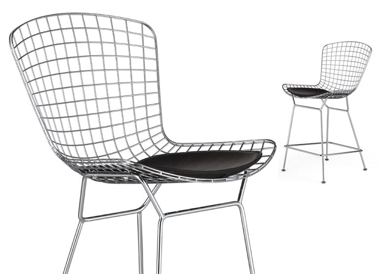 Woodstock Marketing The Who Medium Stool Polished With Chrome Wire Frame