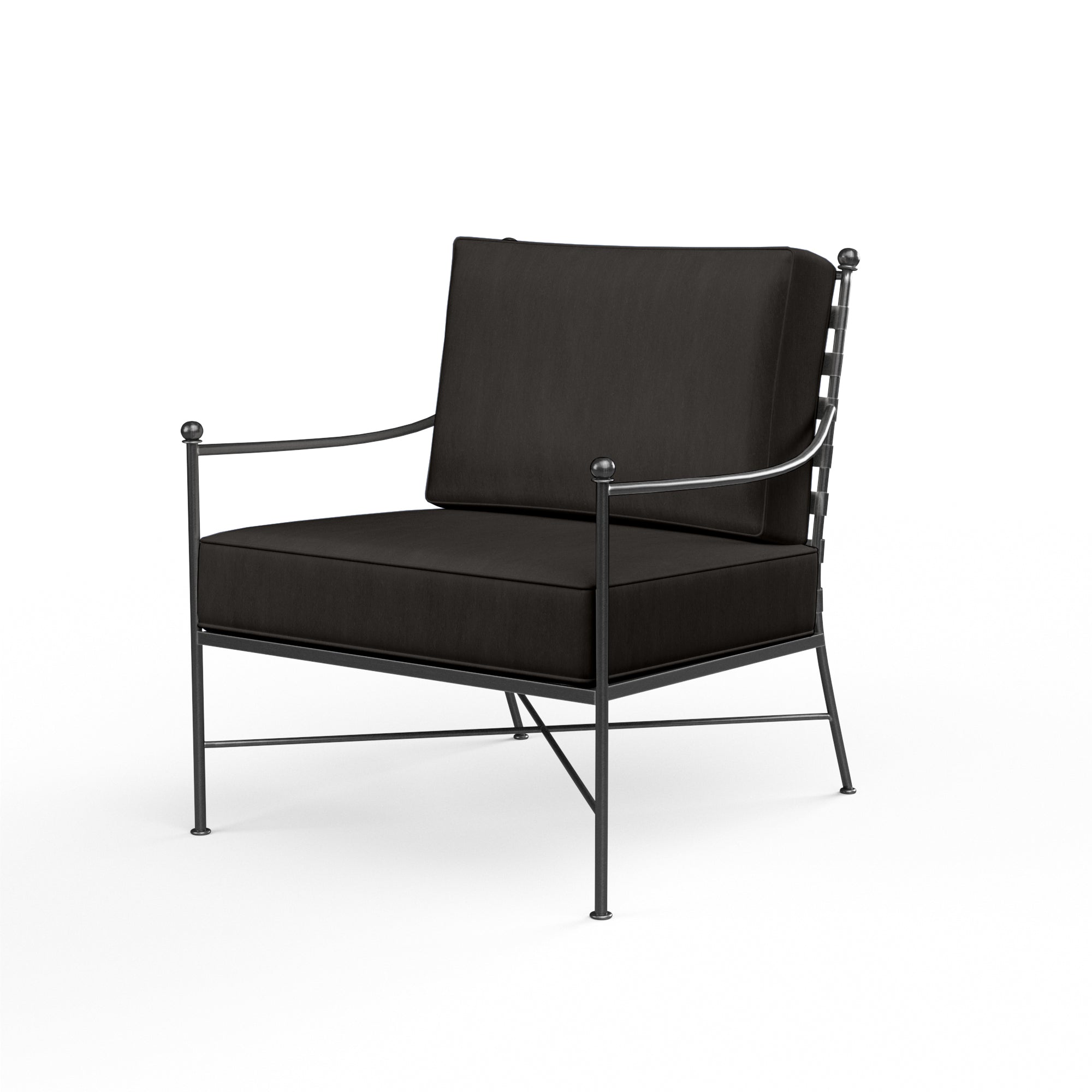 Sunset West Provence Wrought Iron Club Chair with Cushion