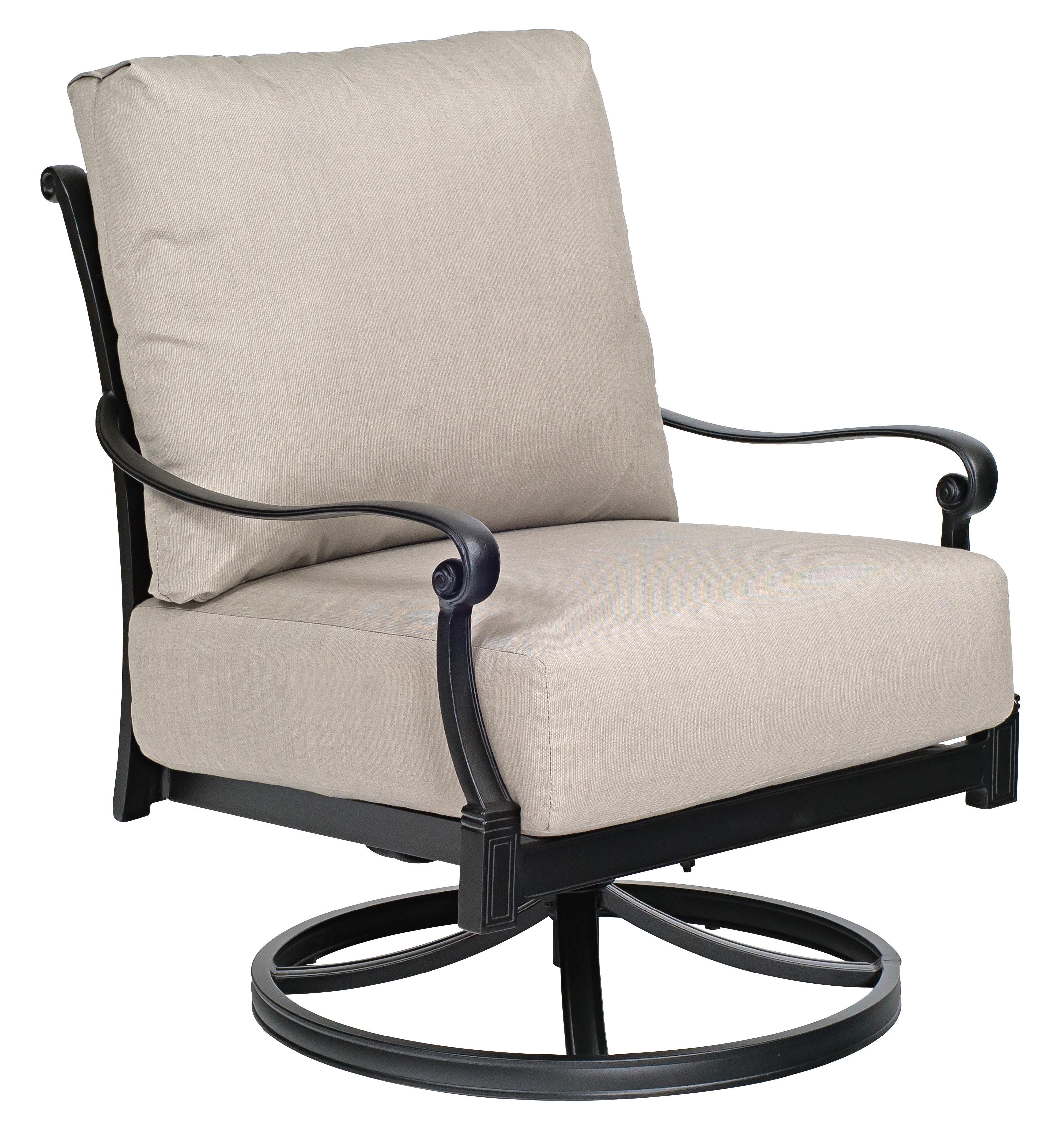 Woodard Wiltshire Swivel Lounge Chair, Aged Teak, No Cushion, Grade A Fabric, Lounge Chairs, Aluminum, Curved, 4 Legs, Outdoor