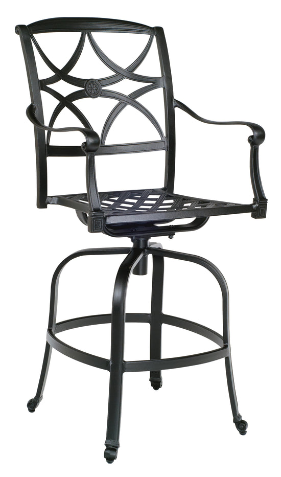 Woodard Wiltshire Swivel Bar Stool with Optional Cushion
