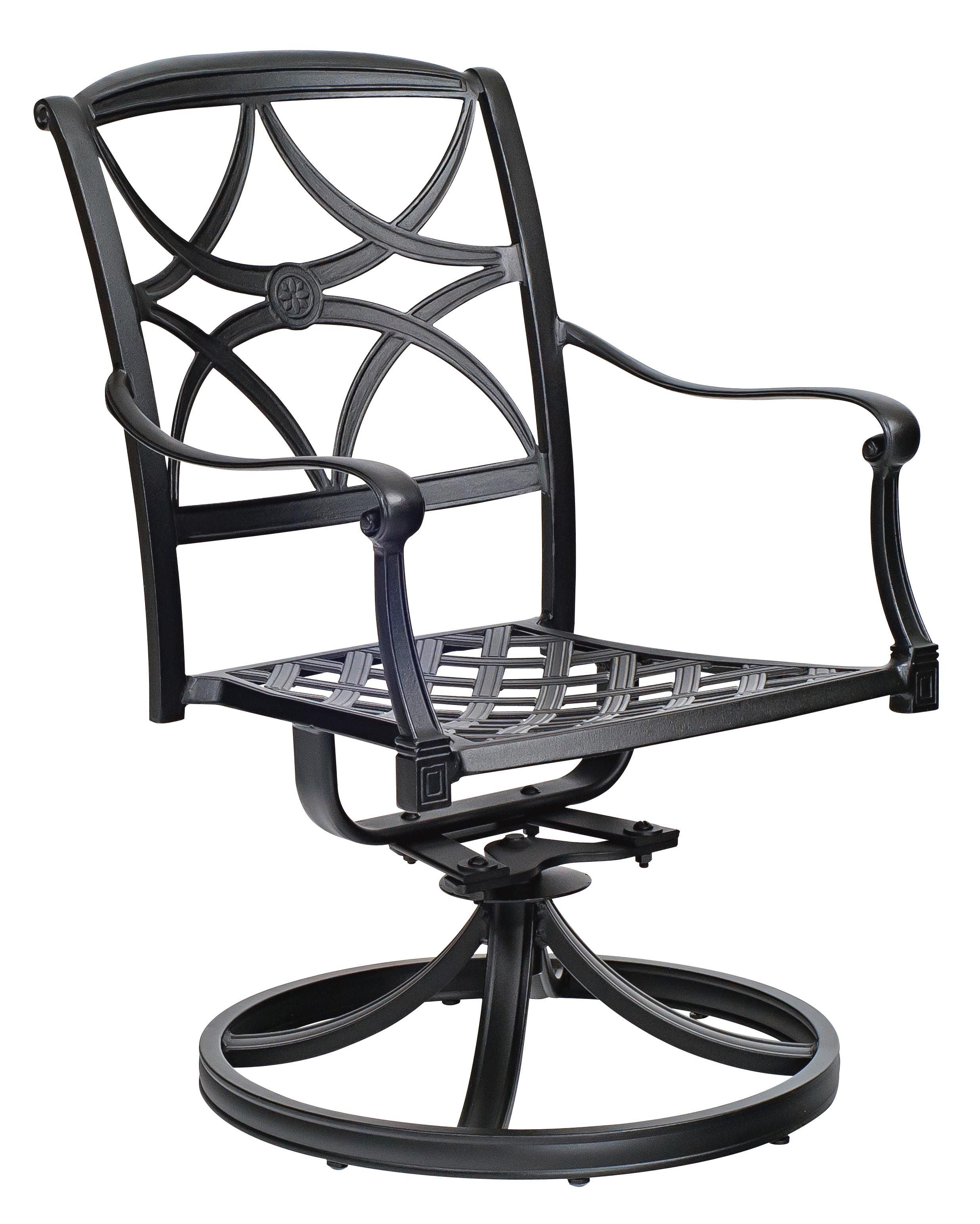 Woodard Wiltshire Swivel Rocking Dining Arm Chair With Optional Cushion, Aged Teak, No Cushion, Grade A Fabric, Swivel Chairs, Aluminum, Curved, Rocking Chair Legs, Outdoor