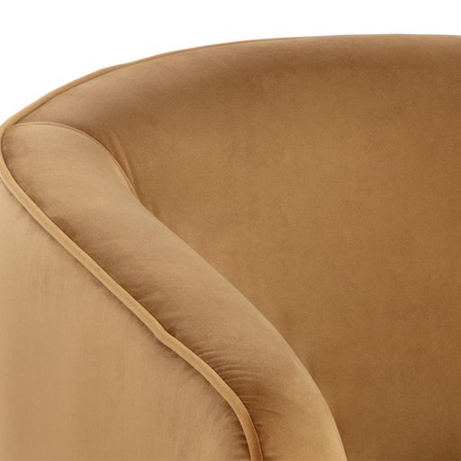 Sunpan Hazel Swivel Lounge Chair in Gold - Belfast Heather Grey / Black Sky / Blush Sky / Burgundy Sky / Deep Green Sky / Navy Blue Sky / Dark-Bronze Gold Sky