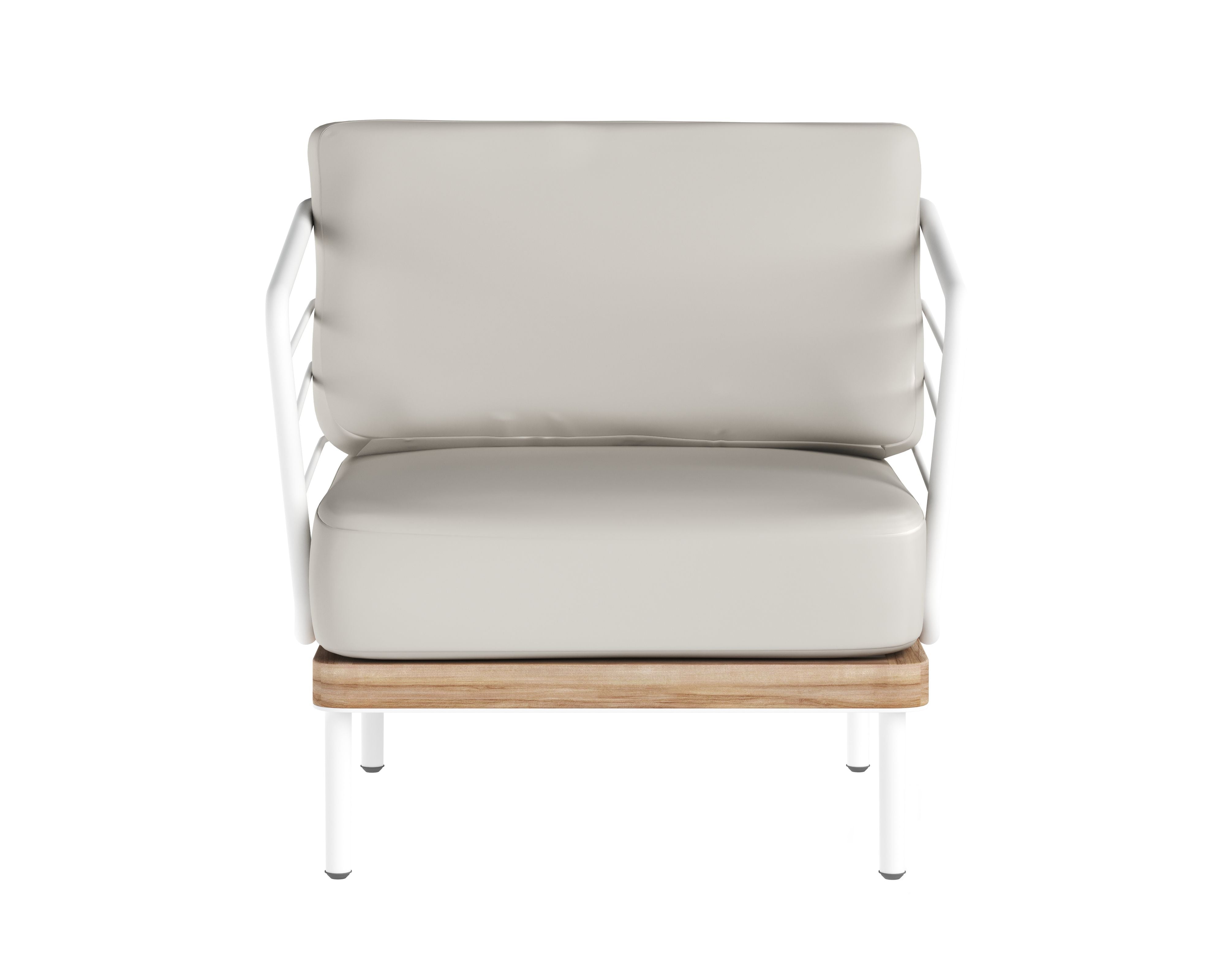 Sunpan Leon Lounge Chair - White - Palazzo Cream