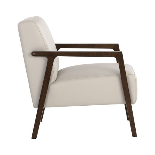 Sunpan Neymar Lounge Chair - Linea Light Grey Leather