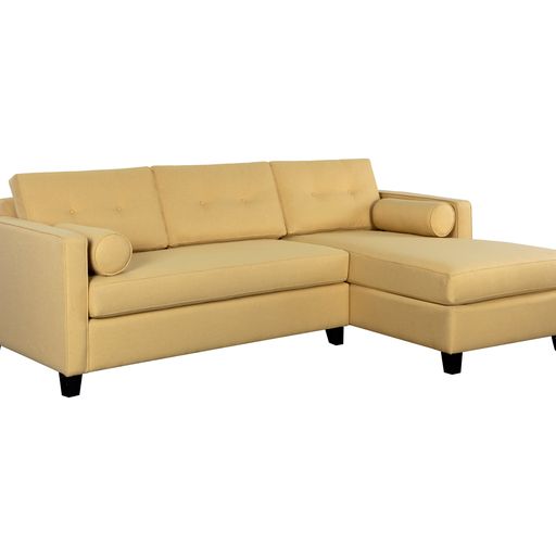 Sunpan Lautner Sofa Bed Chaise - Raf - Limelight Honey / Liv Dove