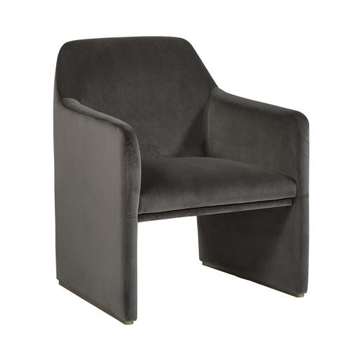 Sunpan Doreen Lounge Chair in Lux Brass - Diamond Mummy / Rubino White / Lux Moon Dust - Diamond Ocher