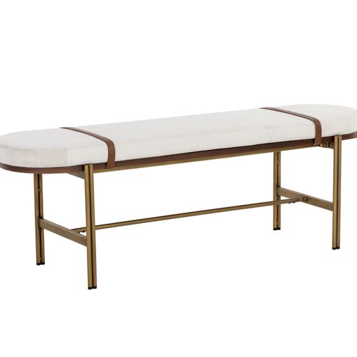 Sunpan Elaine Bench - Polo Cub Muslin