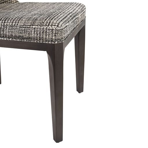 Sunpan Elisa Dining Chair in Grey Oak - Dazzle Cream / Naya Check Black / Light Oak - Mainz Cream