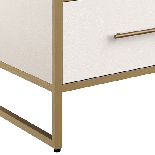 Sunpan Venice Media Console and Cabinet - Oyster Shagreen