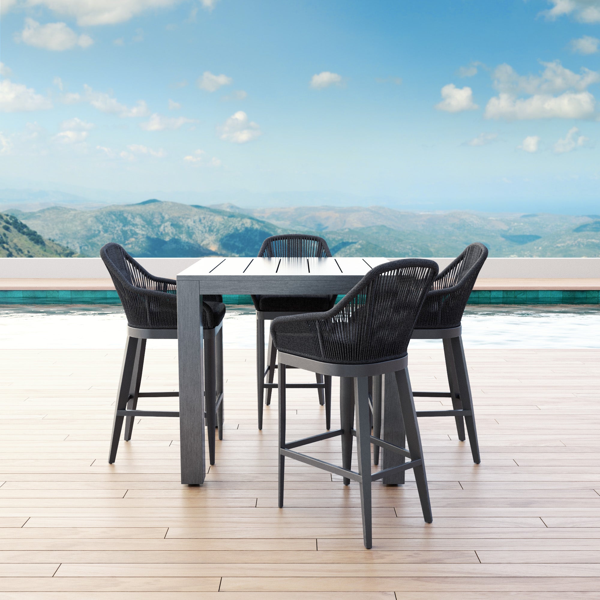 Sunset West Milano Barstool With Cushions