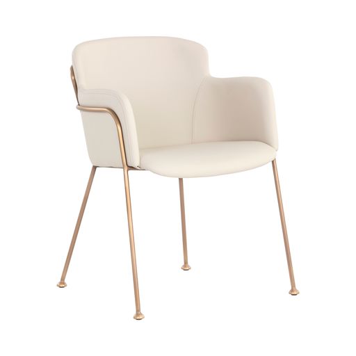 Sunpan Odesa Dining Armchair Abbington Navy / Dillon Cream