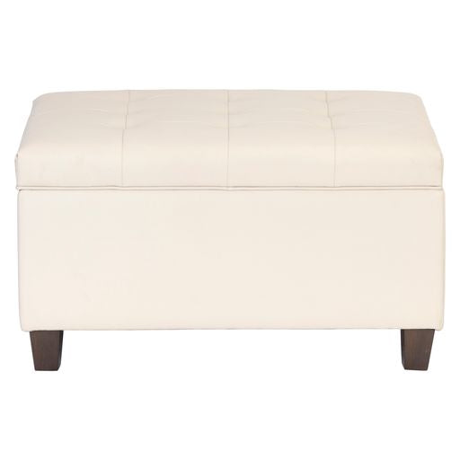 Sunpan Tucker Storage Ottoman Dillion Cream / Polo Club Stone