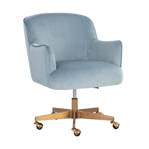 Sunpan Karina Office Chair Cornflower Blue Sky / Copenhagen White