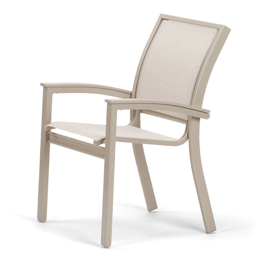 Telescope Casual Bazza Marine Grade Polymer/Aluminum Sling Dining Height Stacking Cafe Chair
