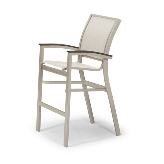 Telescope Casual Bazza Marine Grade Polymer/Aluminum Sling Balcony Height Stacking Cafe Chair