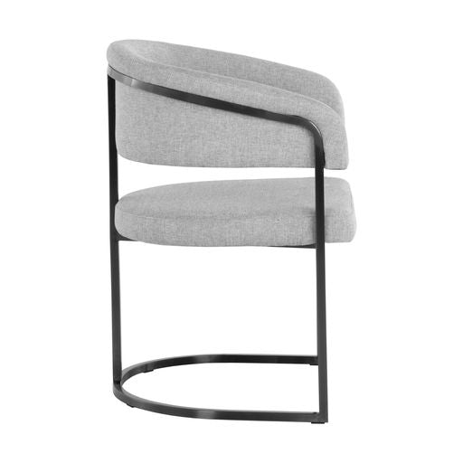 Sunpan Marris Dining Armchair Gold-Danny Teal / Gunmetal-Belfast Heather Grey