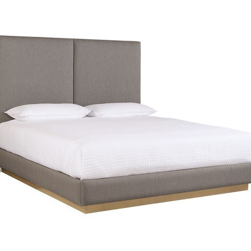 Sunpan Jenkins Bed King in Dazzle Cream / Dazzle Grey