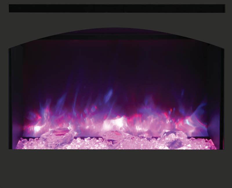 Amantii 31" Zero Clearance Fireplace with 32" x28" Arch Steel Surround