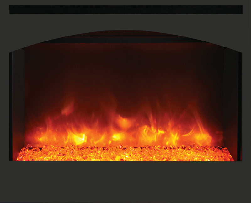 Amantii 31" Zero Clearance Fireplace with 32" x28" Arch Steel Surround