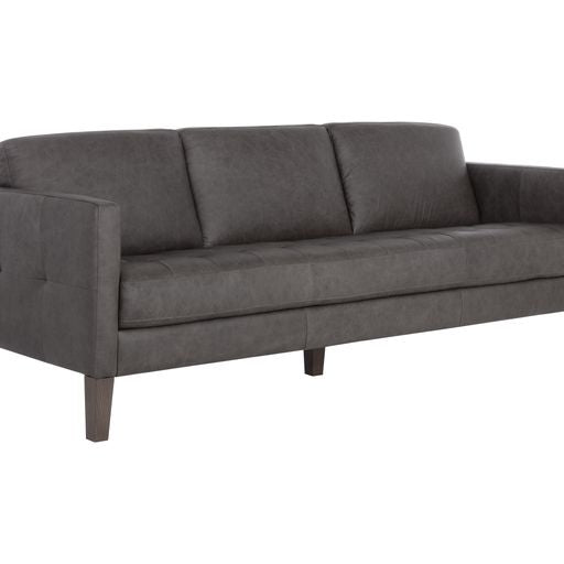 Sunpan Karmelo Sofa Cognac / Vintage Charcoal Leather