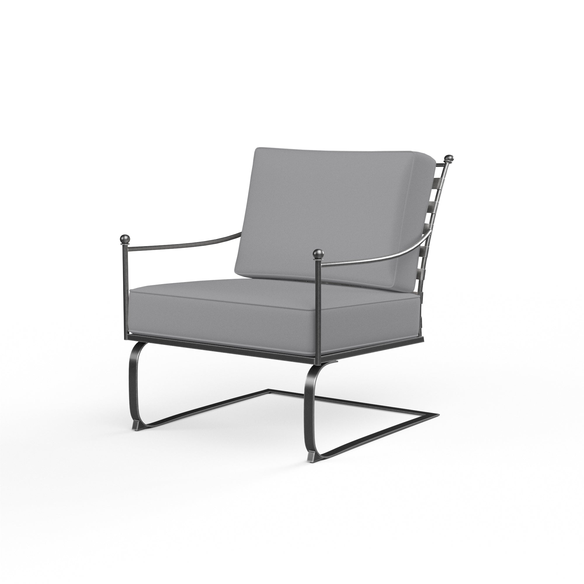Sunset West Provence Wrought Iron Club Rocker with Cushion