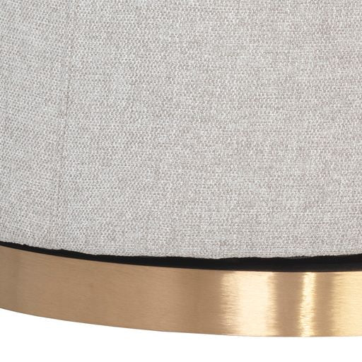 Sunpan Hazel Swivel Lounge Chair in Gold - Belfast Heather Grey / Black Sky / Blush Sky / Burgundy Sky / Deep Green Sky / Navy Blue Sky / Dark-Bronze Gold Sky