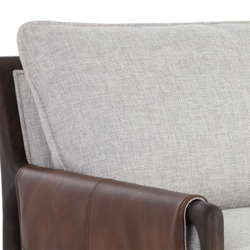 Sunpan Mauti Sofa - Brown - Vault Fog / Bravo Cognac
