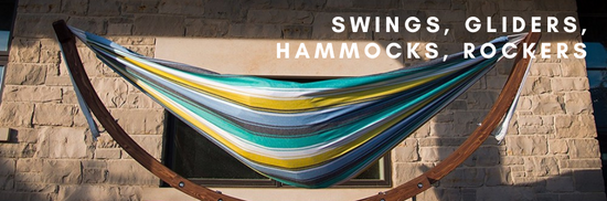 Swings, Gliders, Hammocks + Rockers