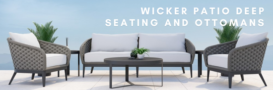 Wicker Patio Deep Seating