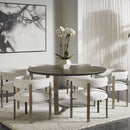 Sunpan Mae Dining Armchair - Ernst Sandstone / Ernst Silverstone