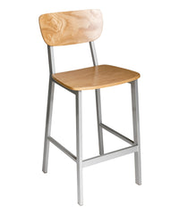 BFM Seating Hamilton Barstool With Steel Wire Frame - Sand Black Finish