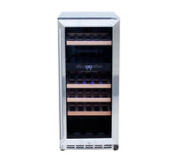 TrueFlame 15" Outdoor Rated Dual Zone Wine Cooler